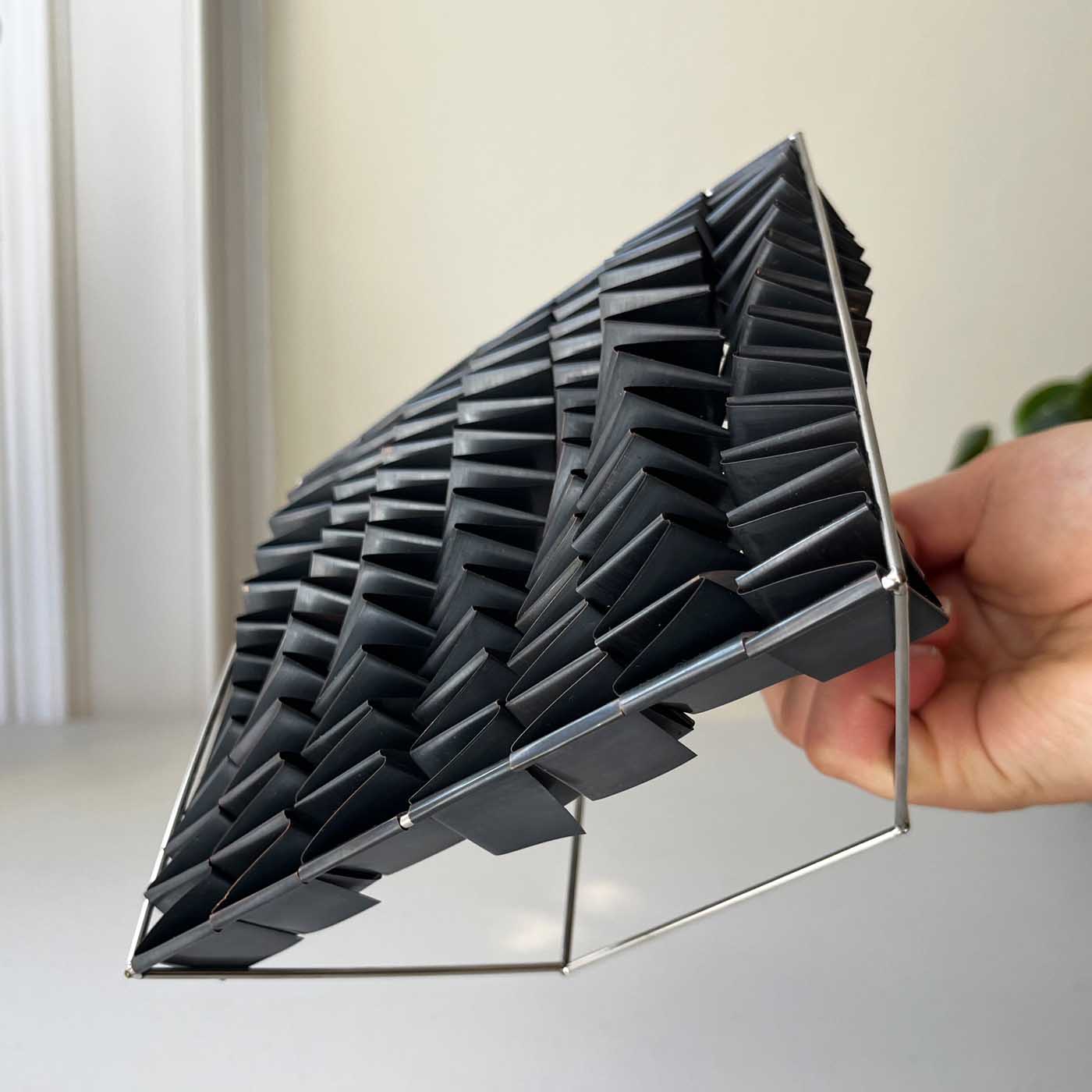 Fluid Form Constructed in Oxidised Copper and Steel